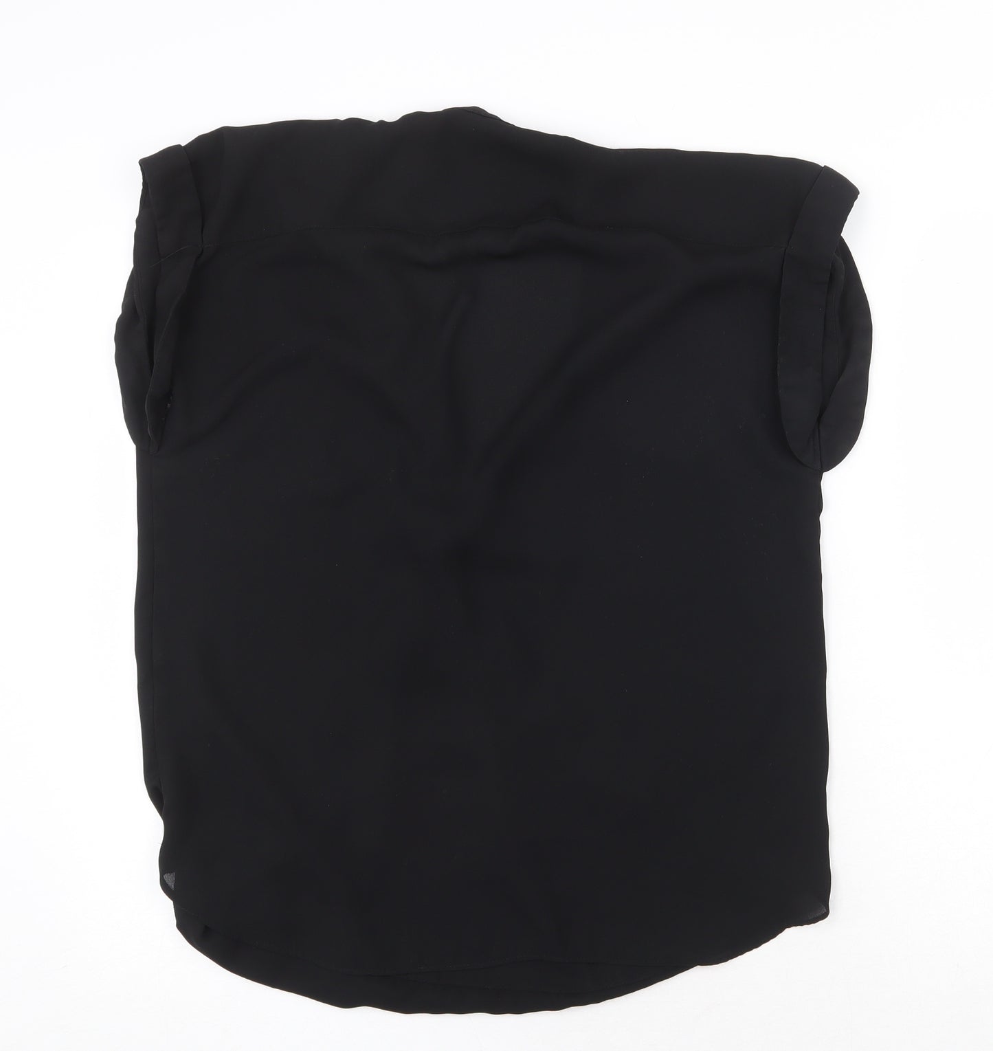 Atmosphere Womens Black Polyester Basic Tank Size 12 V-Neck