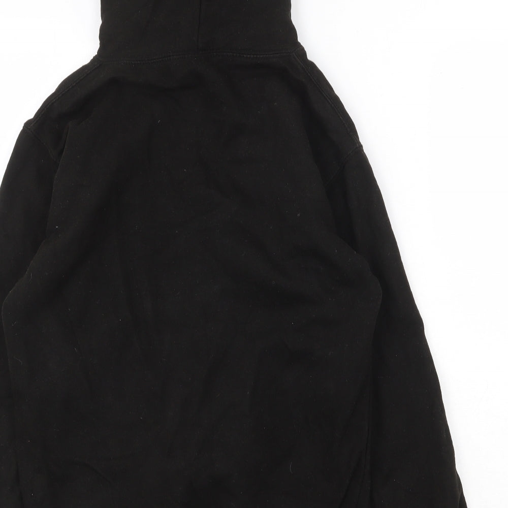 Just Hoods Mens Black Cotton Pullover Hoodie Size S - Gaming Mode Activated