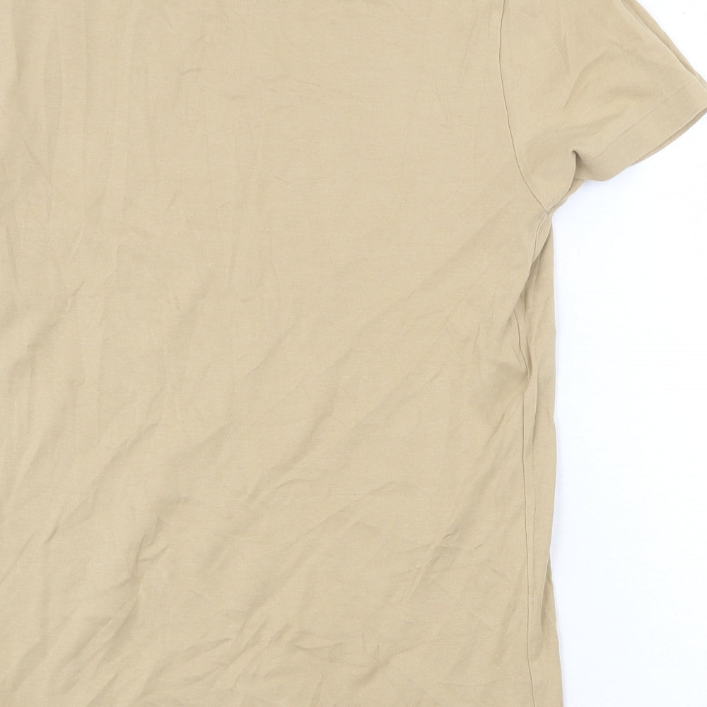 Ralph Lauren Womens Beige 100% Cotton Basic T-Shirt Size S Round Neck