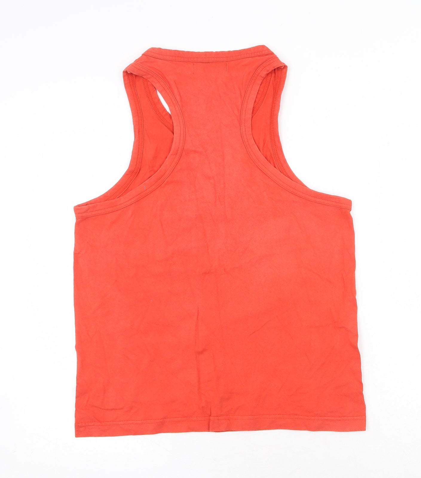 Oak Valley Mens Red Cotton T-Shirt Size M Round Neck