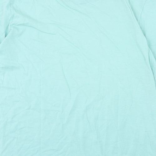North Coast Mens Green Cotton T-Shirt Size S Round Neck