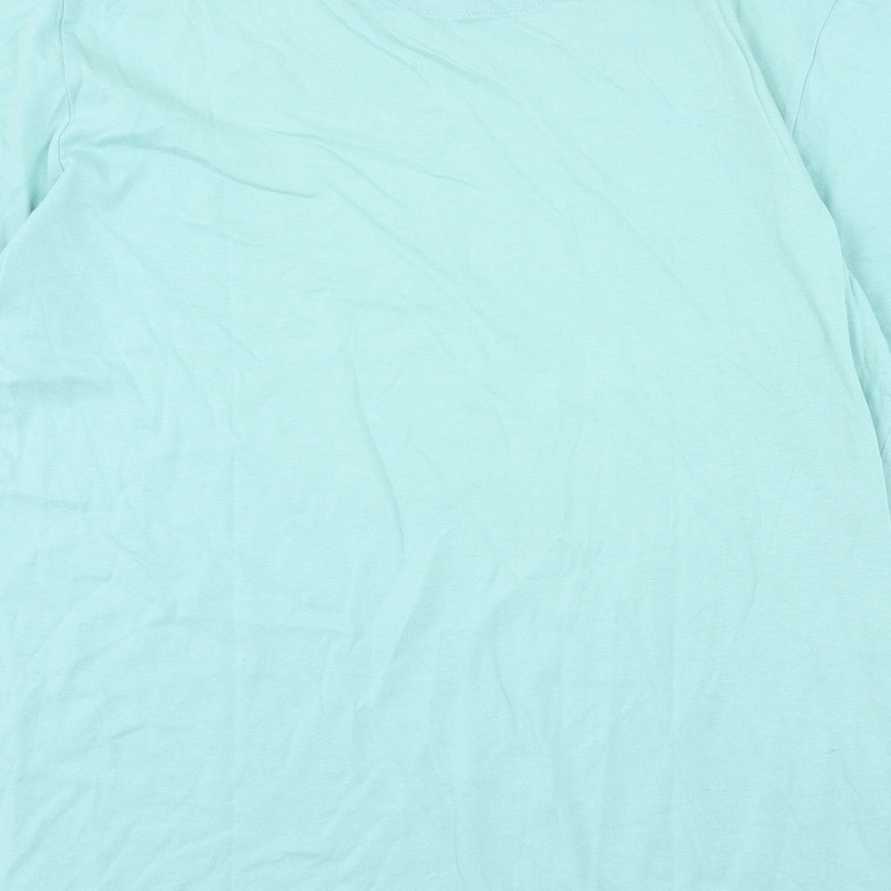 North Coast Mens Green Cotton T-Shirt Size S Round Neck