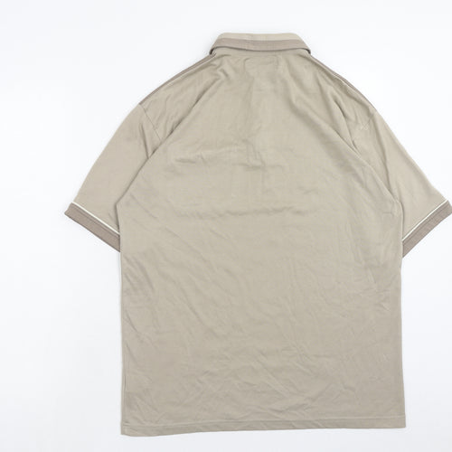 North wood Mens Grey Cotton Polo Size M Collared Button