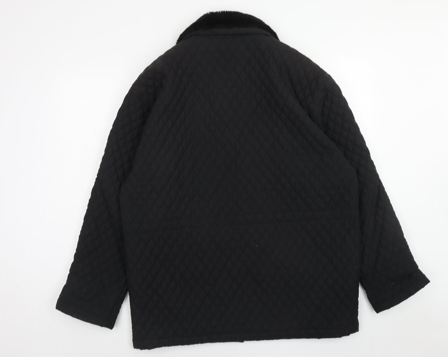 JFW Womens Black Quilted Jacket Size 12 Zip