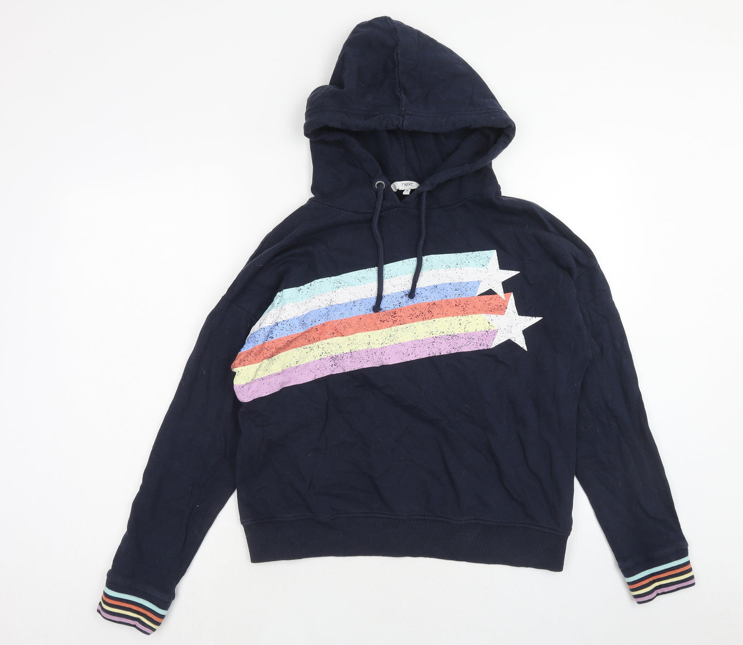 NEXT Womens Blue Cotton Pullover Hoodie Size M Pullover - Shooting Stars