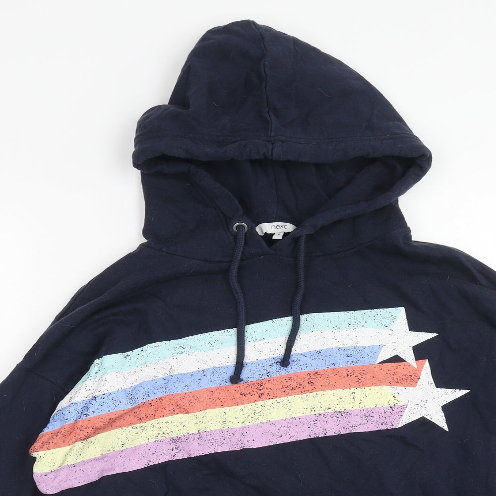 NEXT Womens Blue Cotton Pullover Hoodie Size M Pullover - Shooting Stars