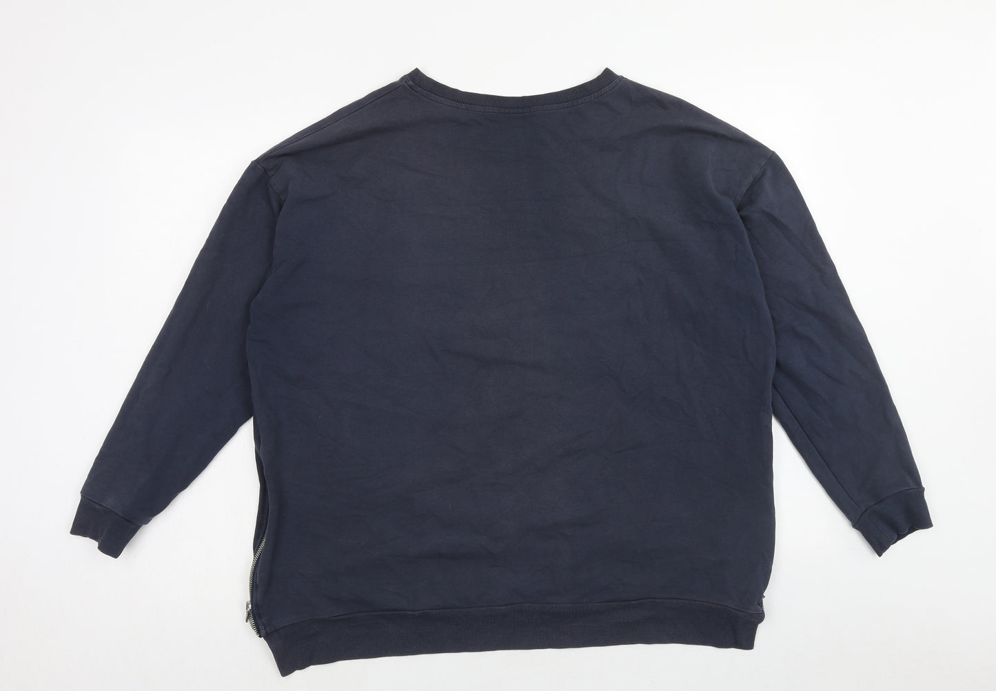 Dreamo Womens Blue Cotton Pullover Sweatshirt Size S Pullover - Amore