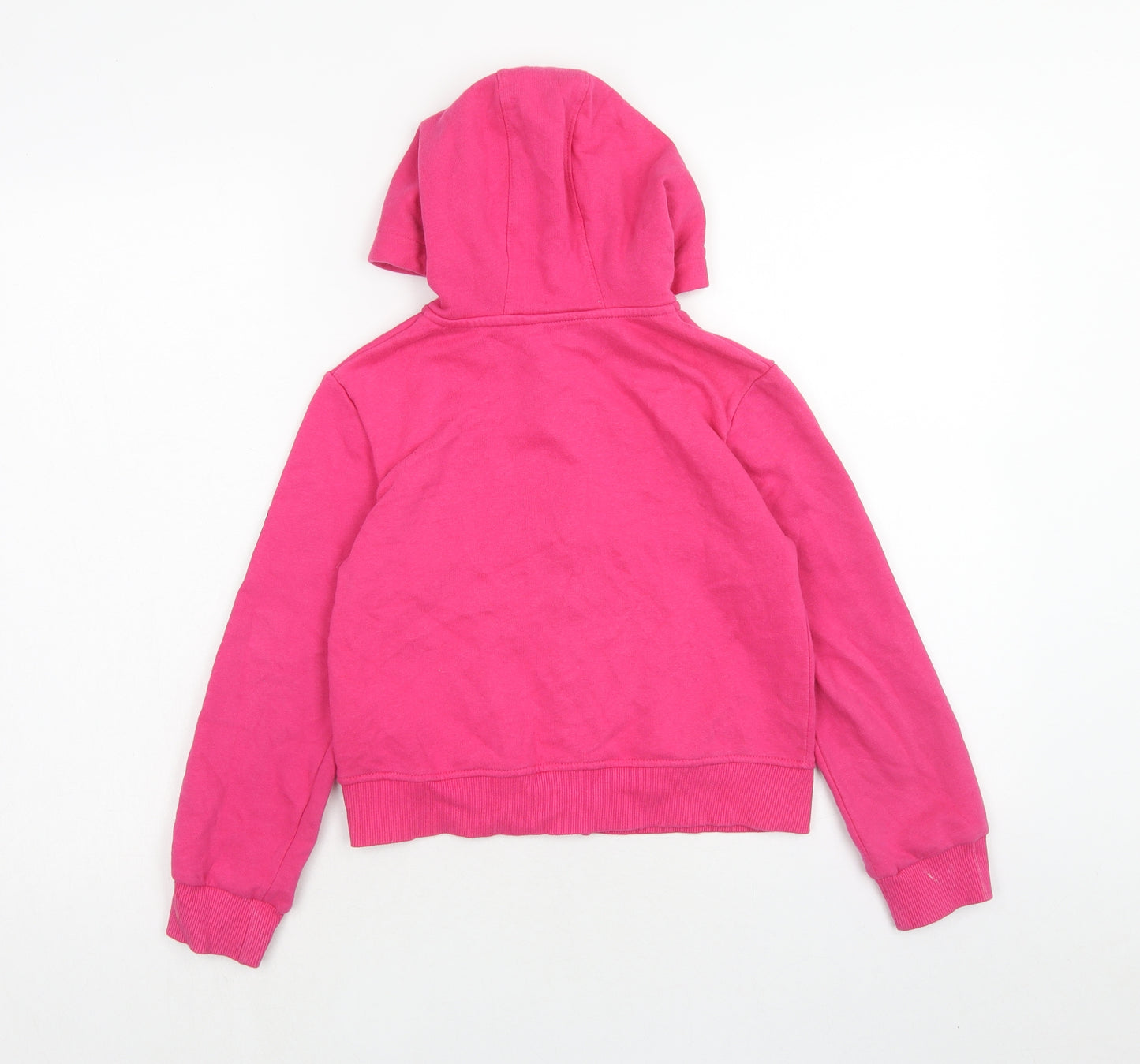 Calvin Klein Girls Pink Cotton Full Zip Hoodie Size 8 Years Zip - Size 8-10 Years