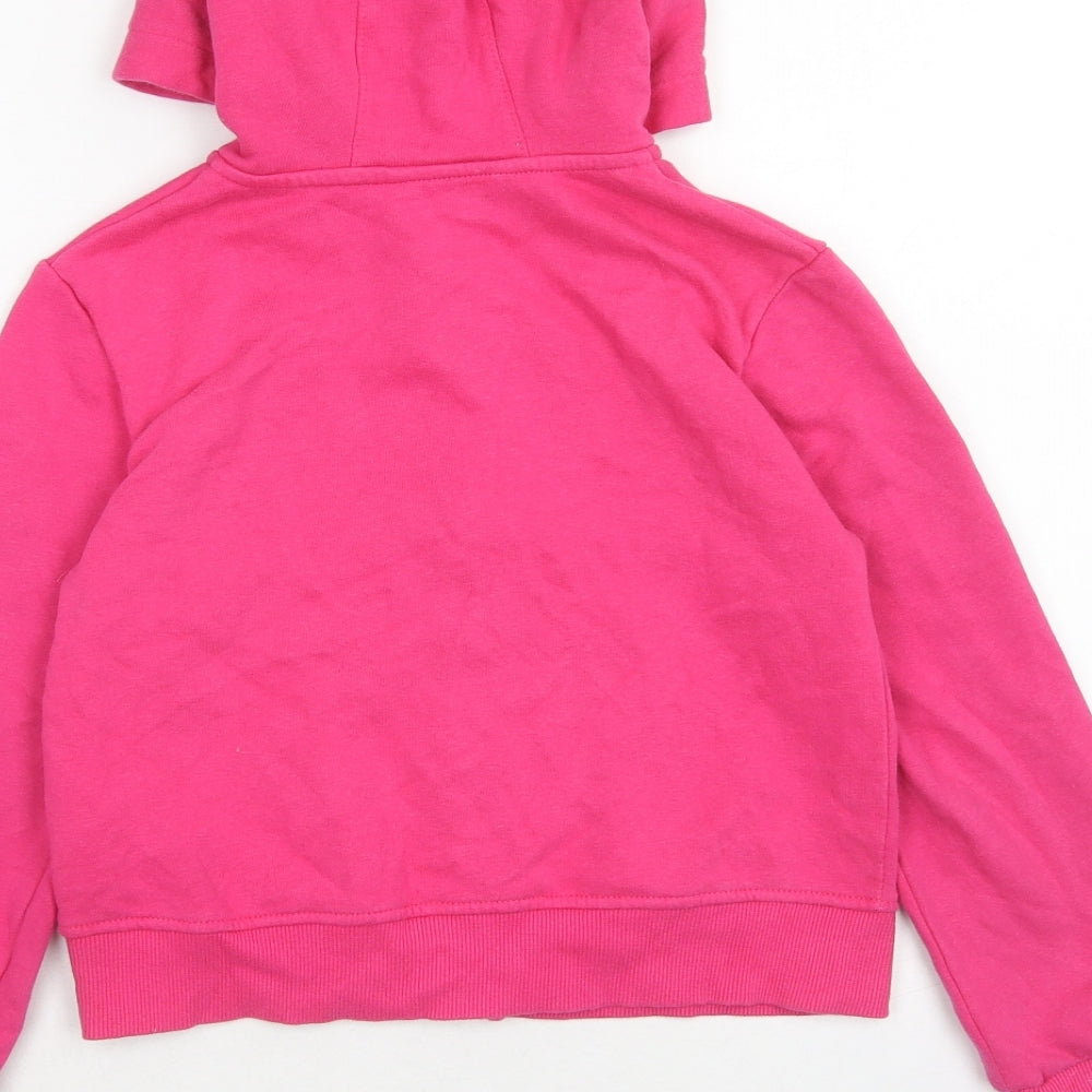 Calvin Klein Girls Pink Cotton Full Zip Hoodie Size 8 Years Zip - Size 8-10 Years