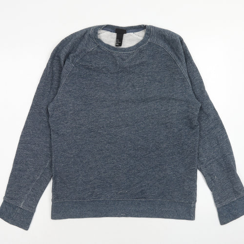 H&M Mens Blue Cotton Pullover Sweatshirt Size M