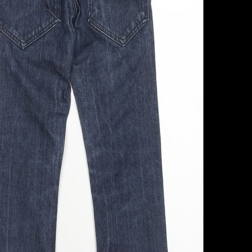 NEXT Boys Blue Cotton Straight Jeans Size 9 Months Regular Zip