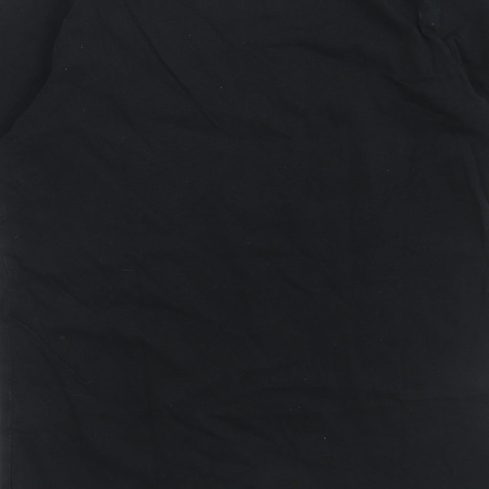 George Boys Black Cotton Basic T-Shirt Size 6-7 Years Round Neck Pullover - New Icon