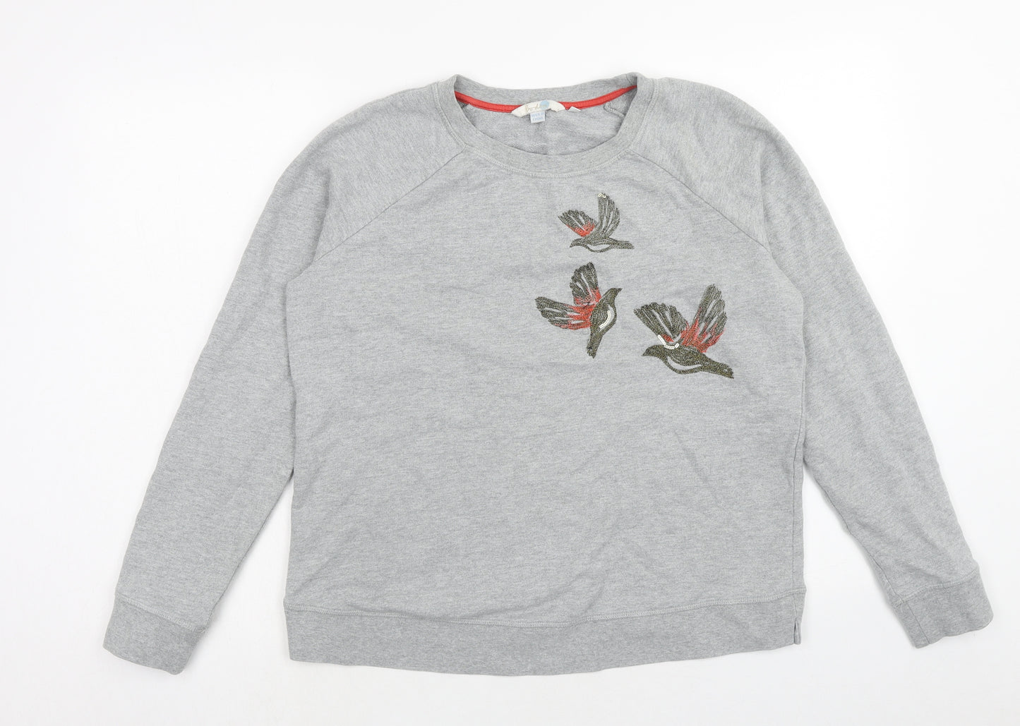 Boden Womens Grey Cotton Pullover Sweatshirt Size M Pullover - Birds