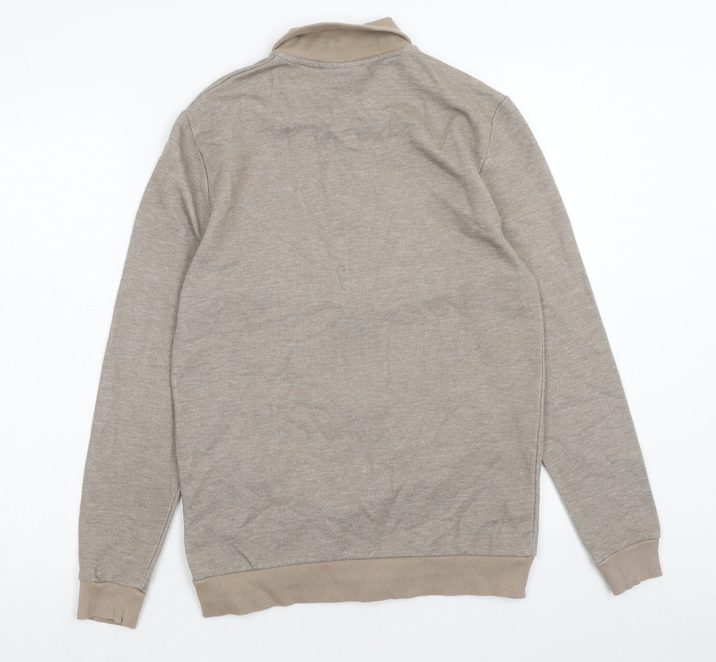 ASOS Mens Brown Cotton Full Zip Sweatshirt Size S