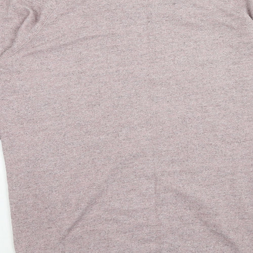New Look Womens Pink Cotton Pullover Sweatshirt Size S Zip