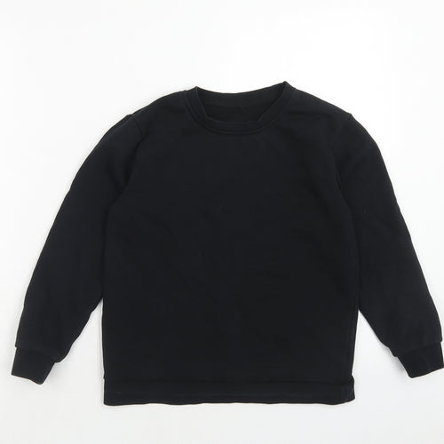 George Boys Black Cotton Pullover Sweatshirt Size 9-10 Years Pullover