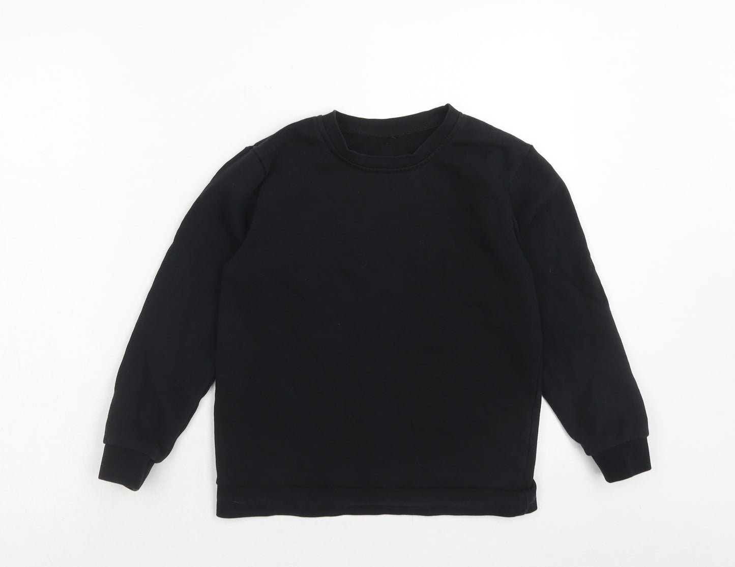 George Boys Black Cotton Pullover Sweatshirt Size 9-10 Years Pullover
