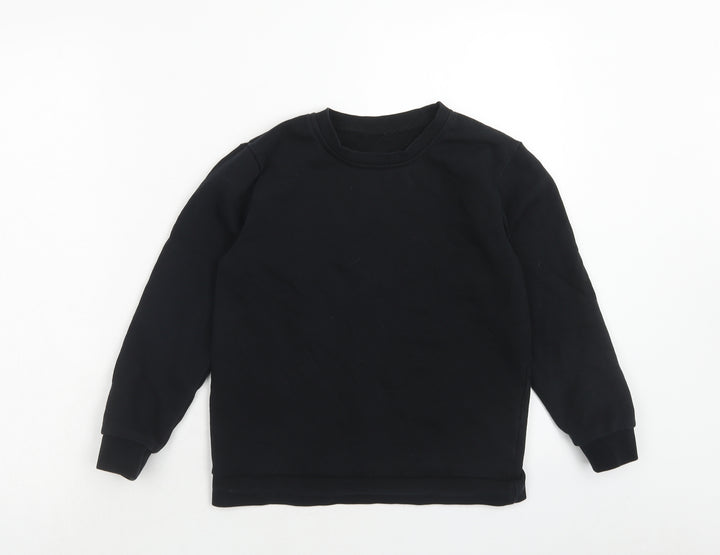George Boys Black Cotton Pullover Sweatshirt Size 9-10 Years Pullover