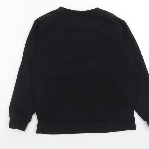 George Boys Black Cotton Pullover Sweatshirt Size 9-10 Years Pullover