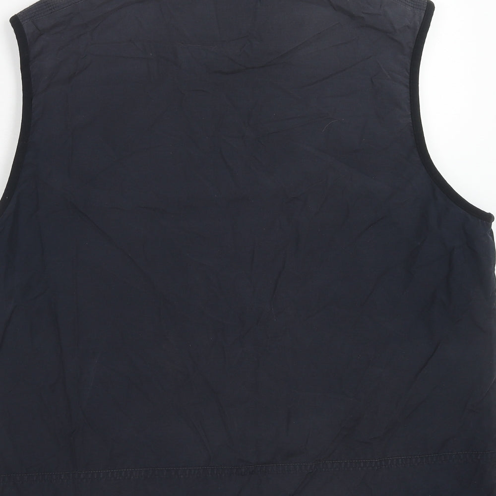 Marks and Spencer Mens Blue Gilet Waistcoat Size M Zip