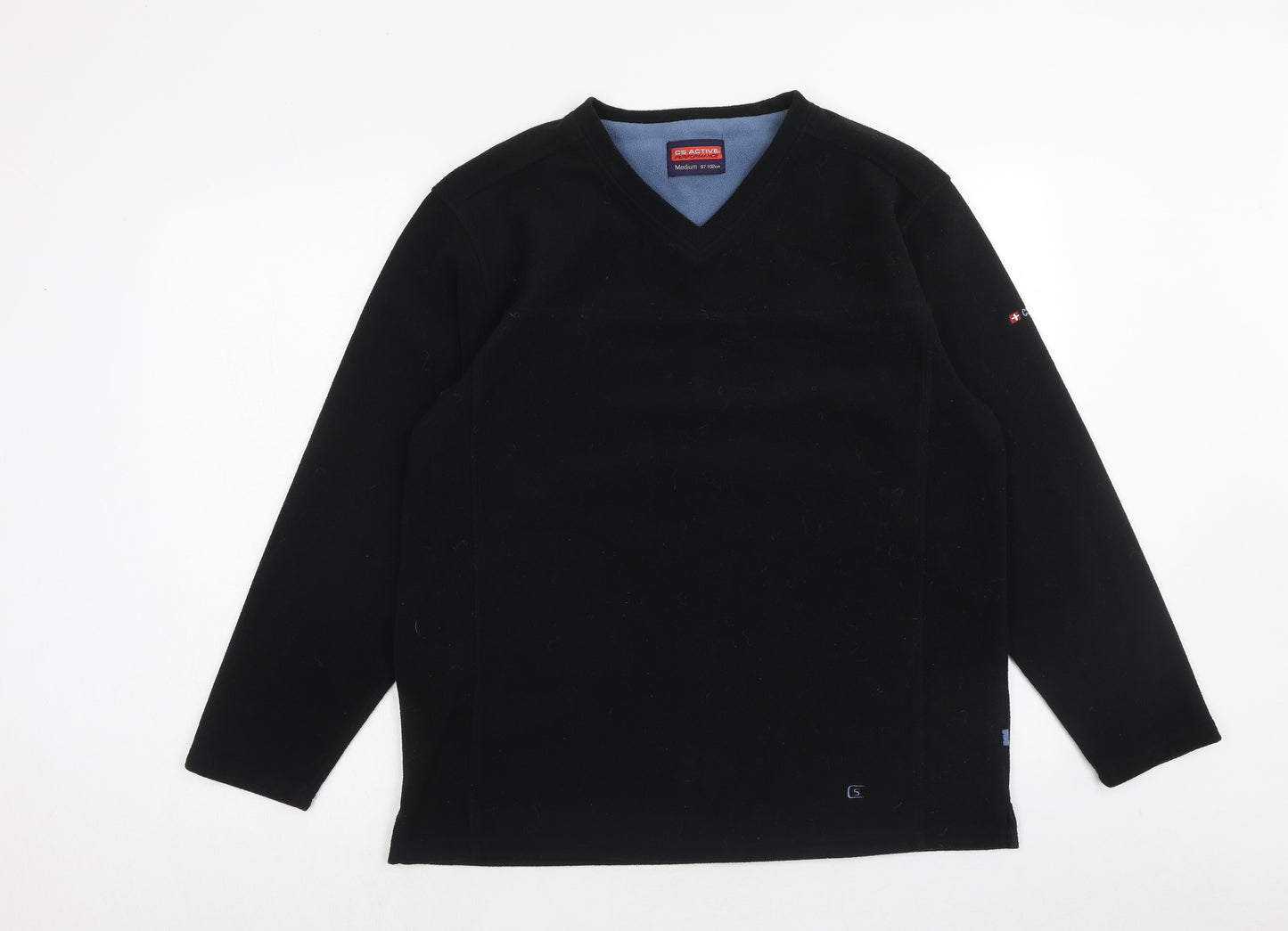 CS Active Mens Black Polyester Pullover Sweatshirt Size M