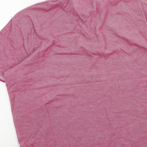 Blue Harbour Mens Pink Cotton Polo Size XL Collared Button