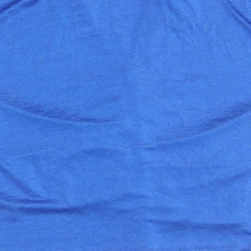 Primark Womens Blue Polyester Basic Button-Up Size XL V-Neck