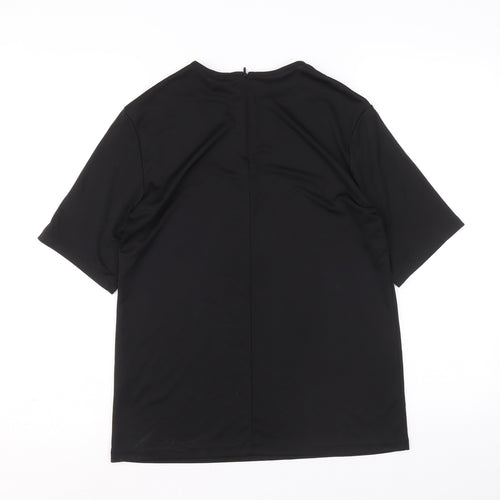 H&M Womens Black Polyester Basic Blouse Size XS Round Neck
