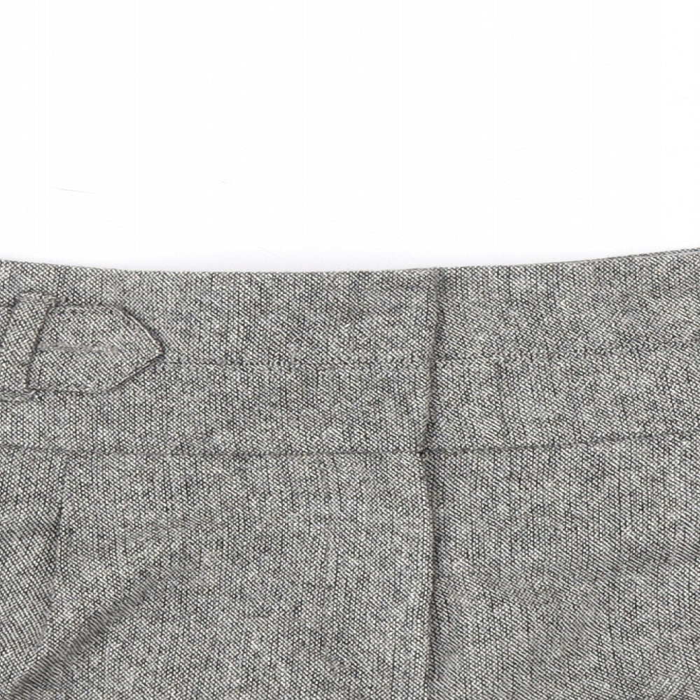 New Look Womens Grey Polyester Hot Pants Shorts Size 14 Regular Zip