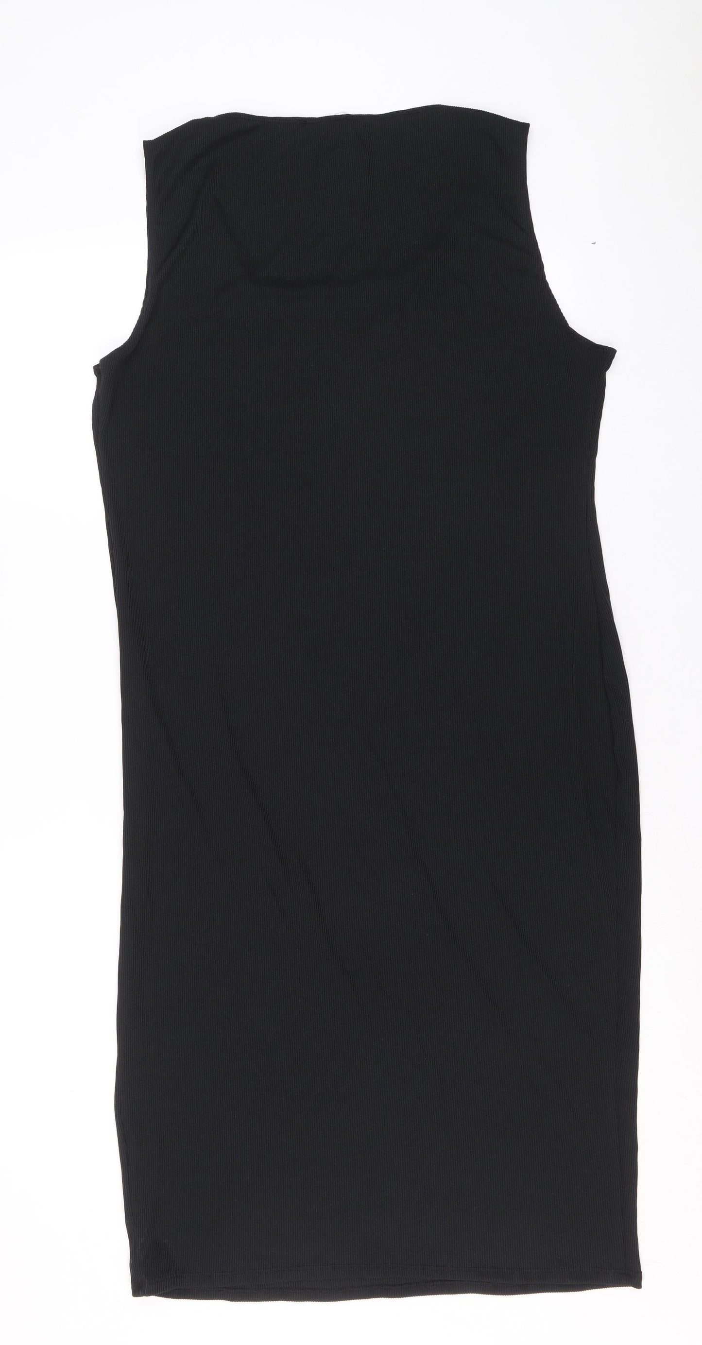 Flounce Womens Black Polyester Shift Size 20 Round Neck Pullover