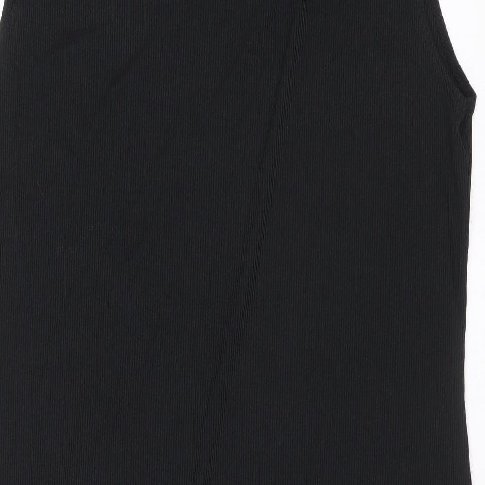 Flounce Womens Black Polyester Shift Size 20 Round Neck Pullover