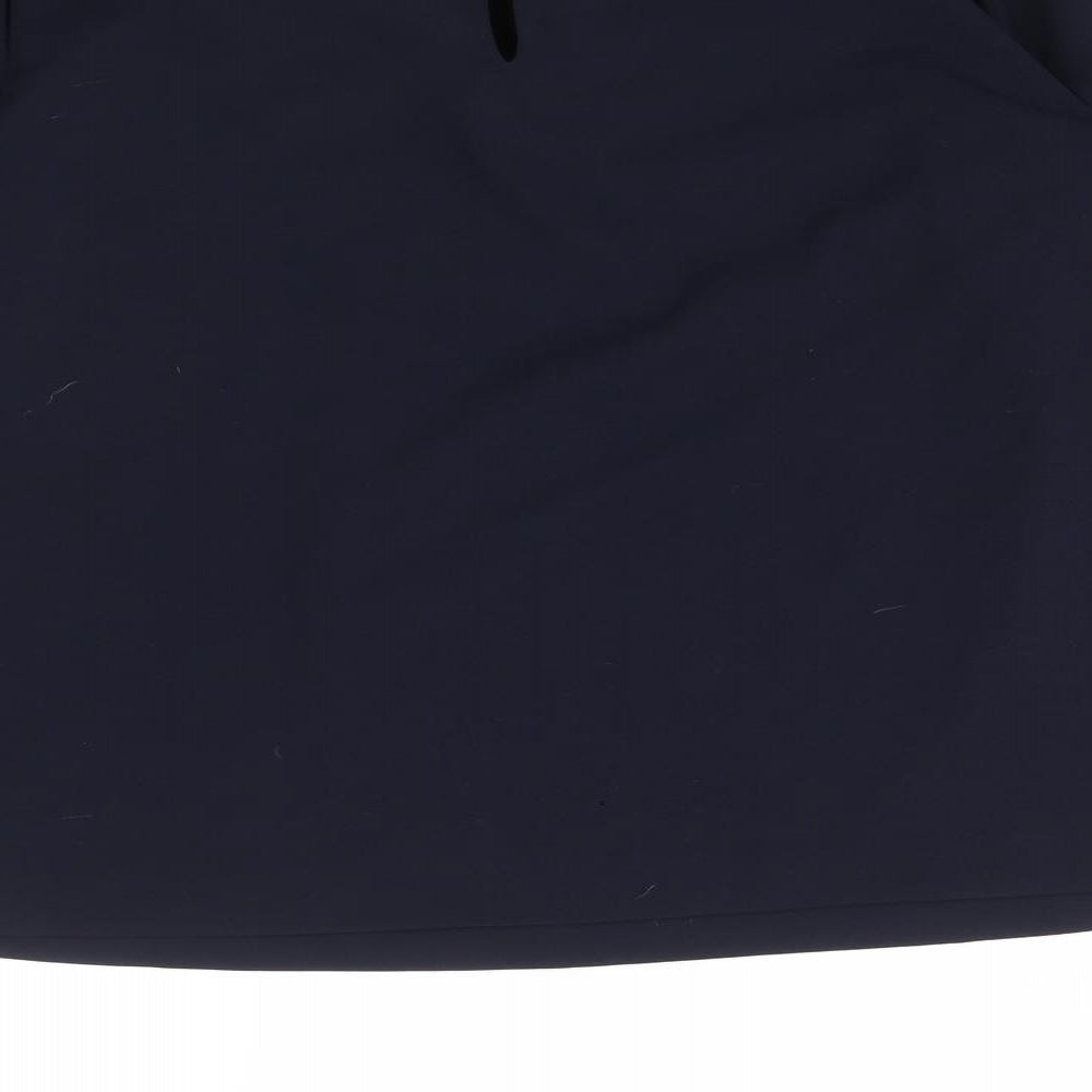 Warehouse Womens Blue Polyester Basic Blouse Size 10 Round Neck
