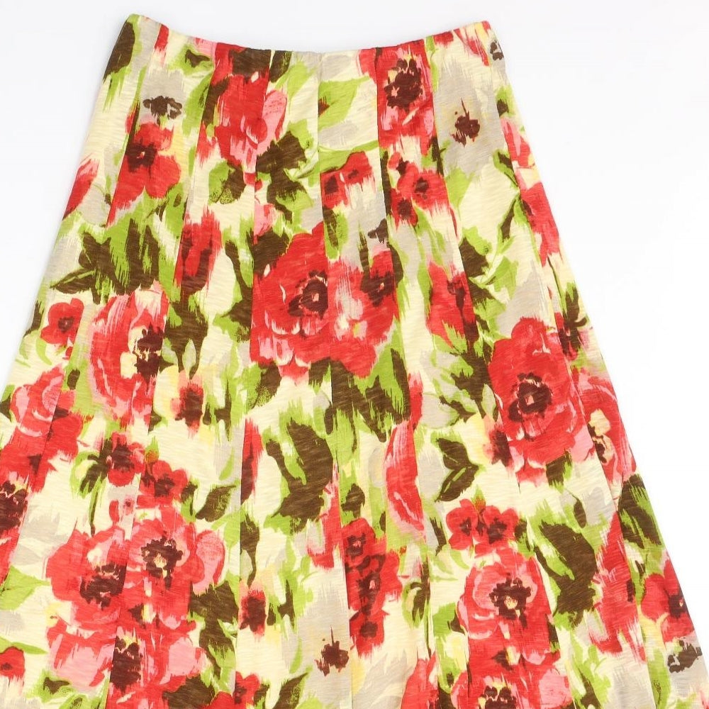 Marks and Spencer Womens Multicoloured Floral Polyester Maxi Skirt Size 10