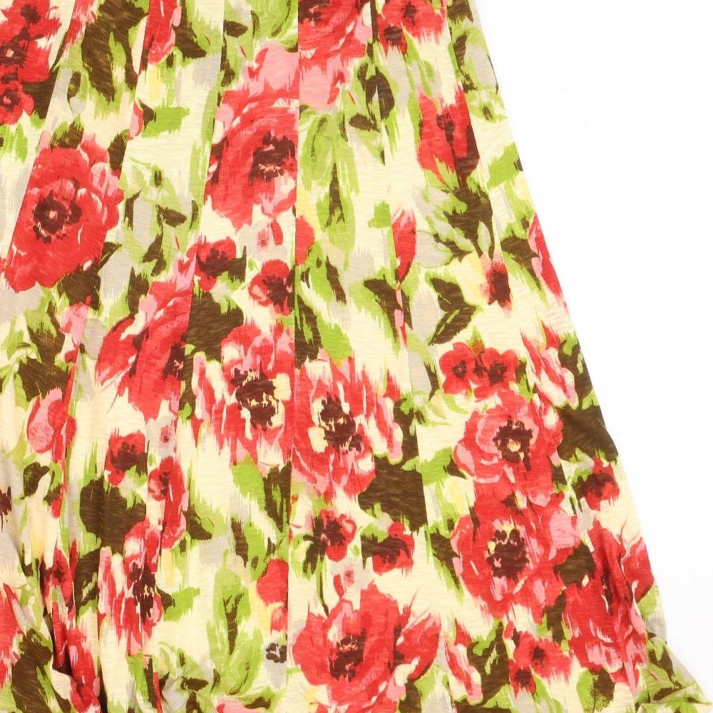 Marks and Spencer Womens Multicoloured Floral Polyester Maxi Skirt Size 10