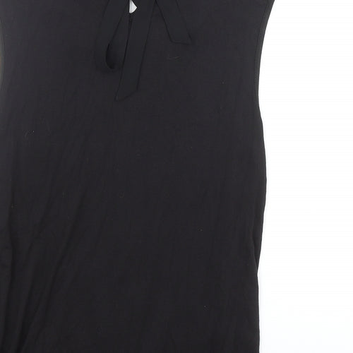 Marks and Spencer Womens Black Polyester Basic Tank Size 10 Scoop Neck