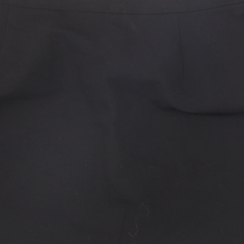 ASOS Womens Black Polyester A-Line Skirt Size 12 Zip