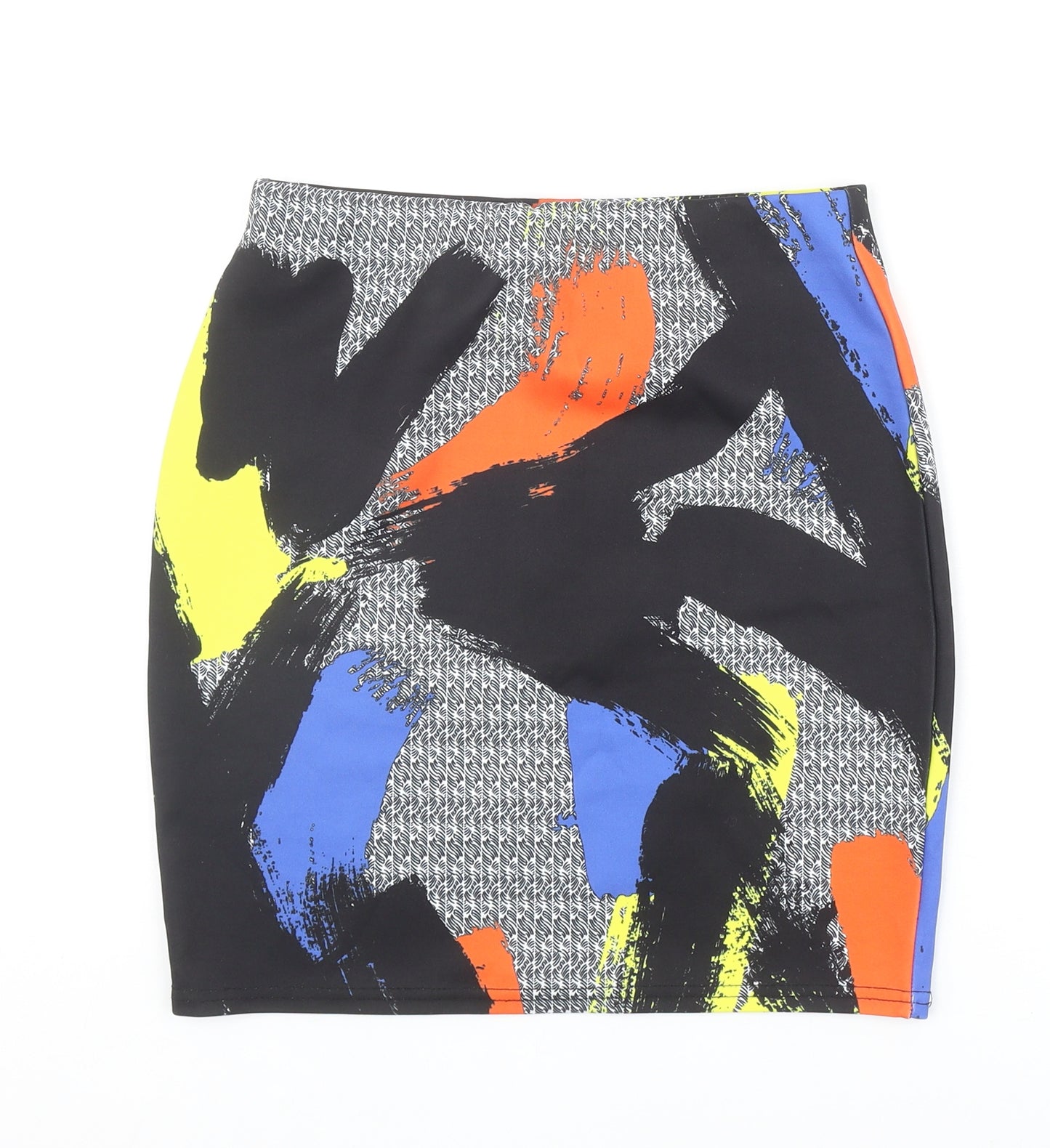 River Island Womens Multicoloured Geometric Polyester Bandage Skirt Size 10