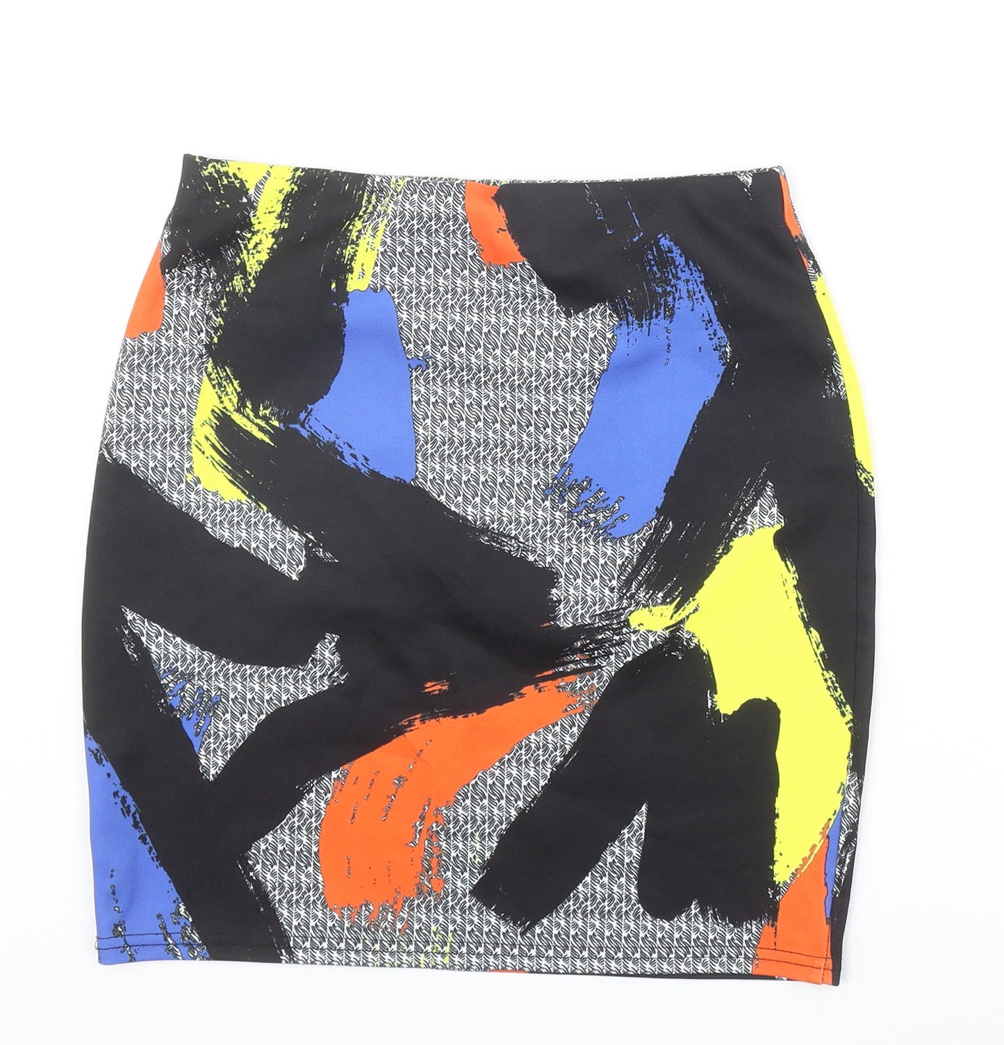River Island Womens Multicoloured Geometric Polyester Bandage Skirt Size 10