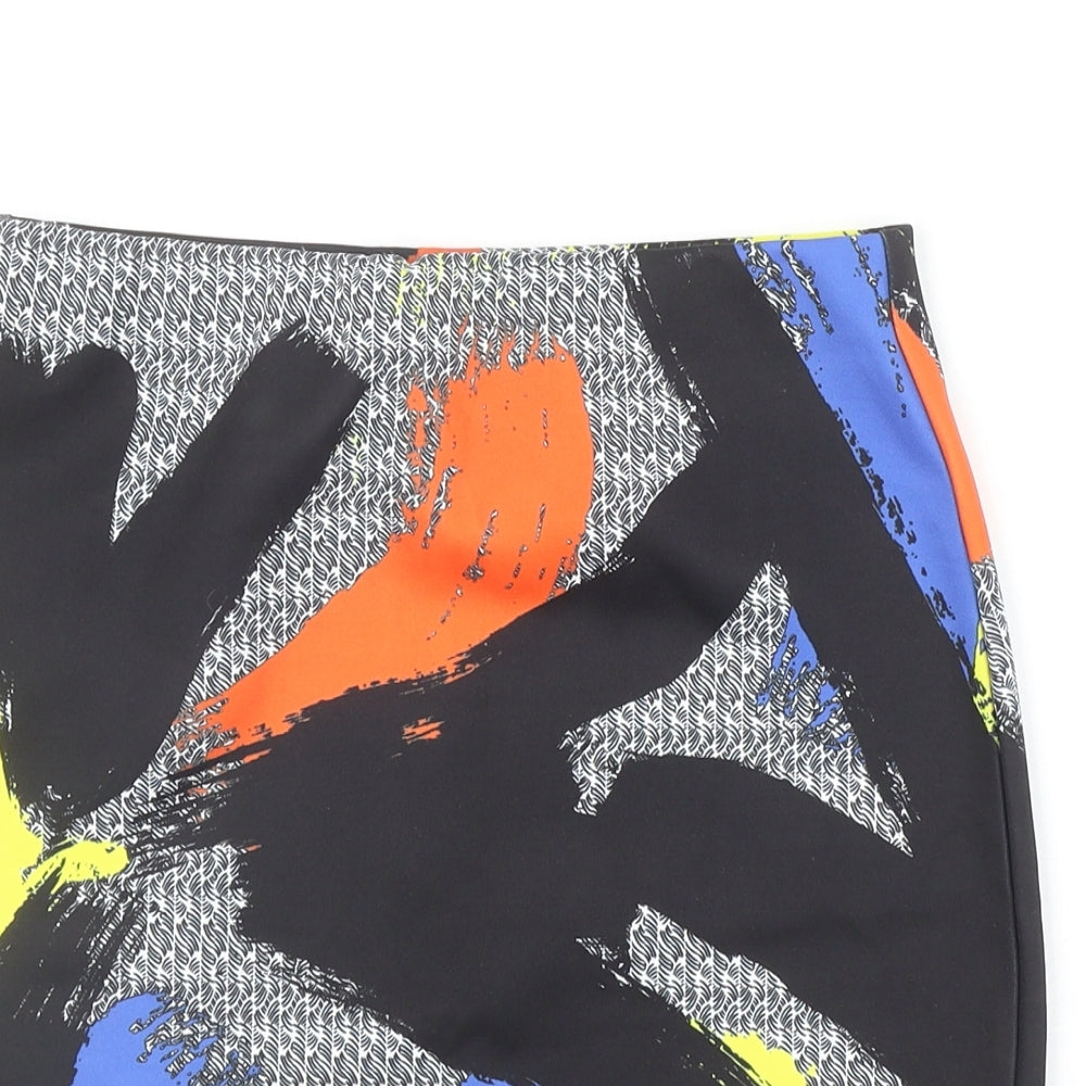 River Island Womens Multicoloured Geometric Polyester Bandage Skirt Size 10