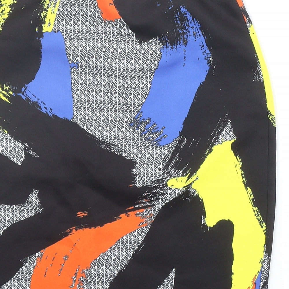 River Island Womens Multicoloured Geometric Polyester Bandage Skirt Size 10
