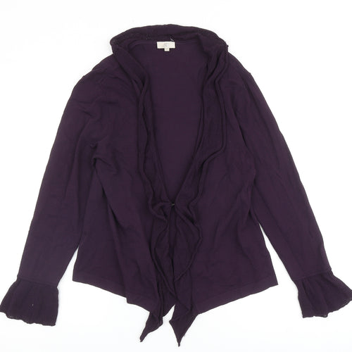 CC Womens Purple V-Neck Viscose Cardigan Jumper Size L