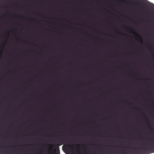 CC Womens Purple V-Neck Viscose Cardigan Jumper Size L
