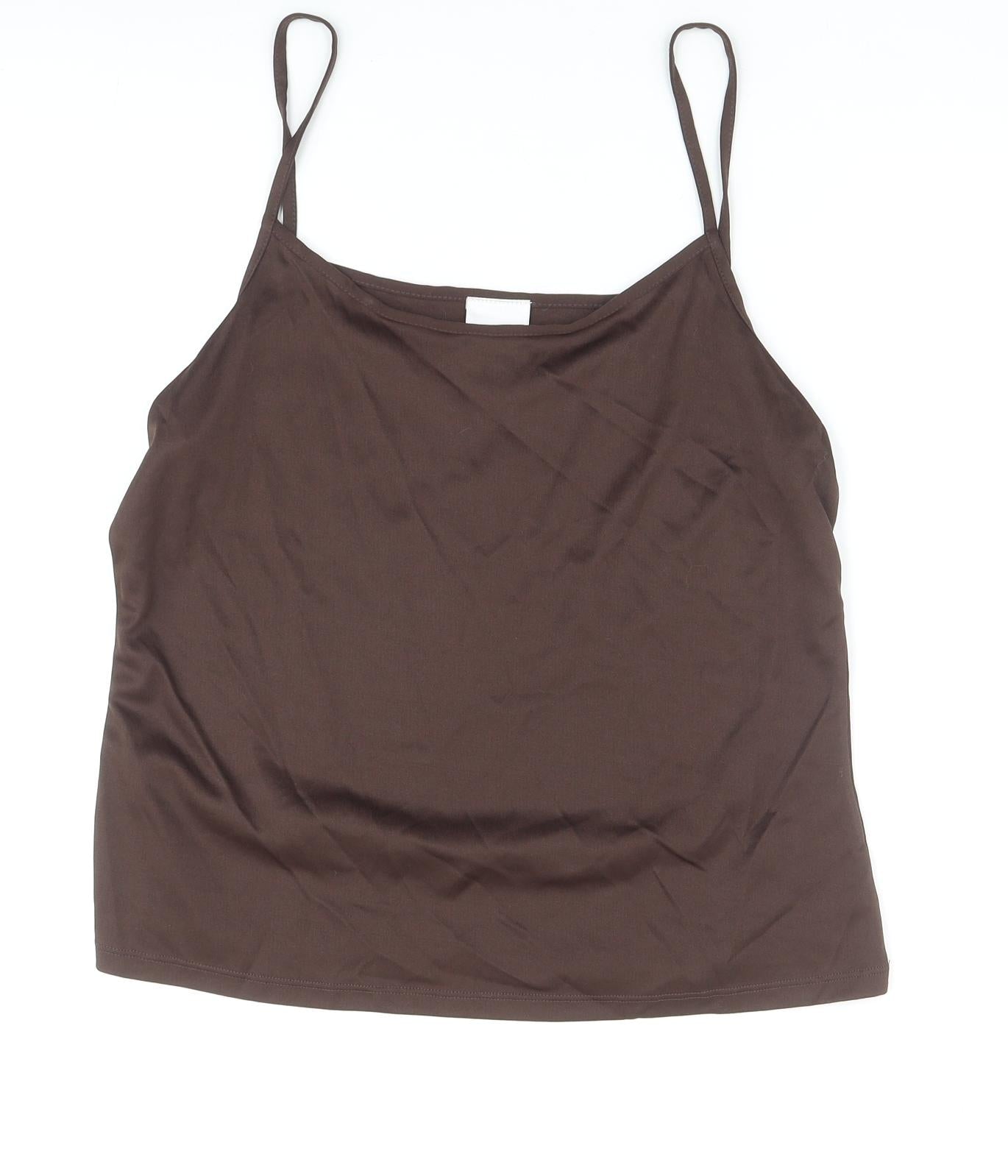 NEXT Womens Brown Polyester Camisole Tank Size 18 Round Neck
