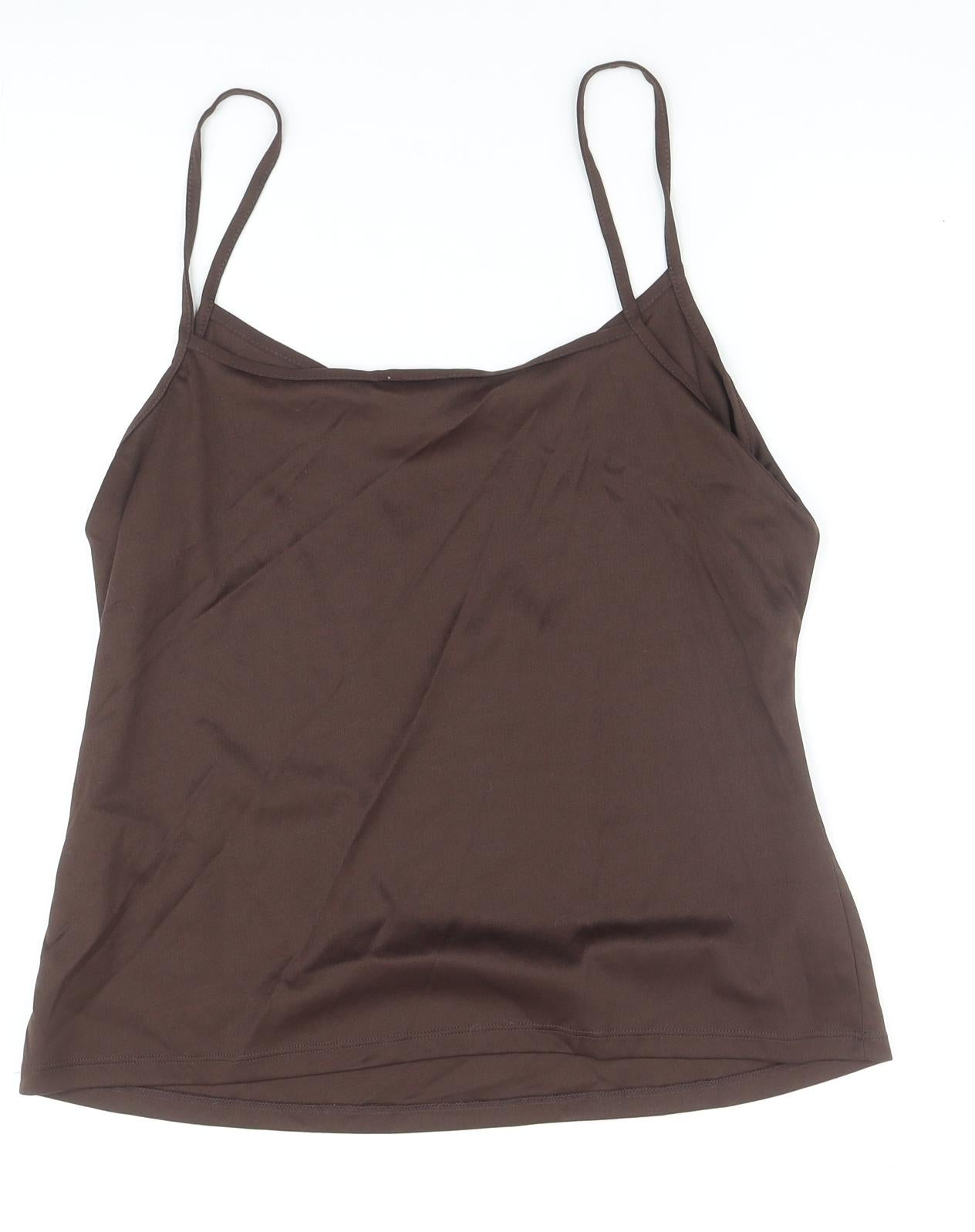 NEXT Womens Brown Polyester Camisole Tank Size 18 Round Neck