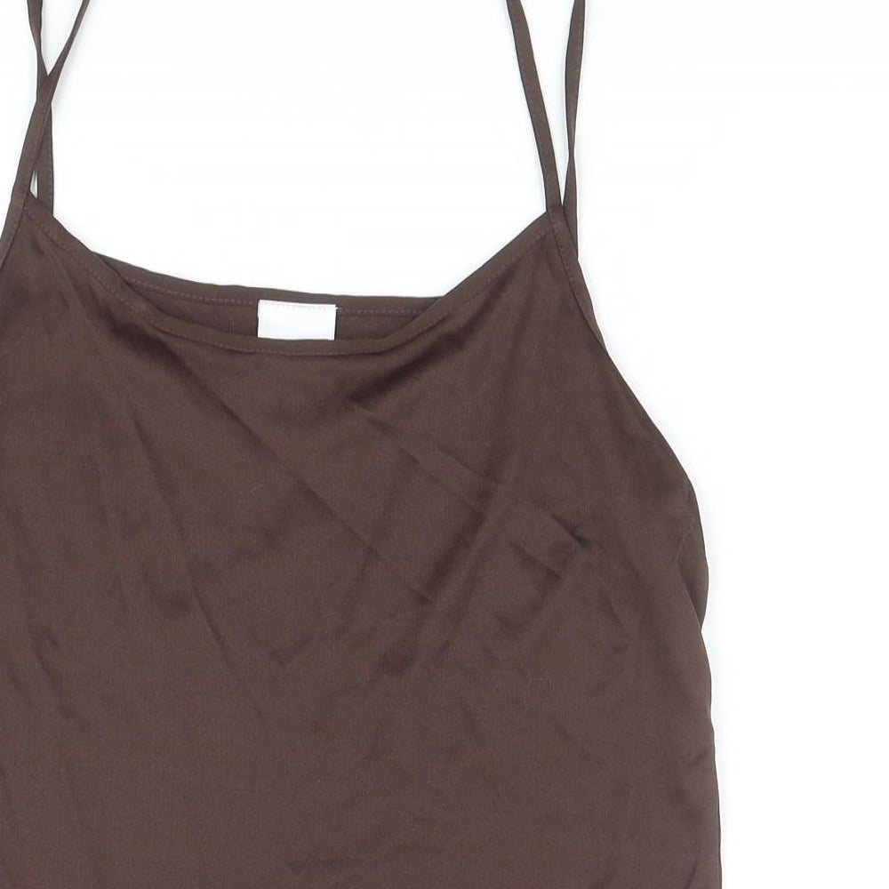 NEXT Womens Brown Polyester Camisole Tank Size 18 Round Neck