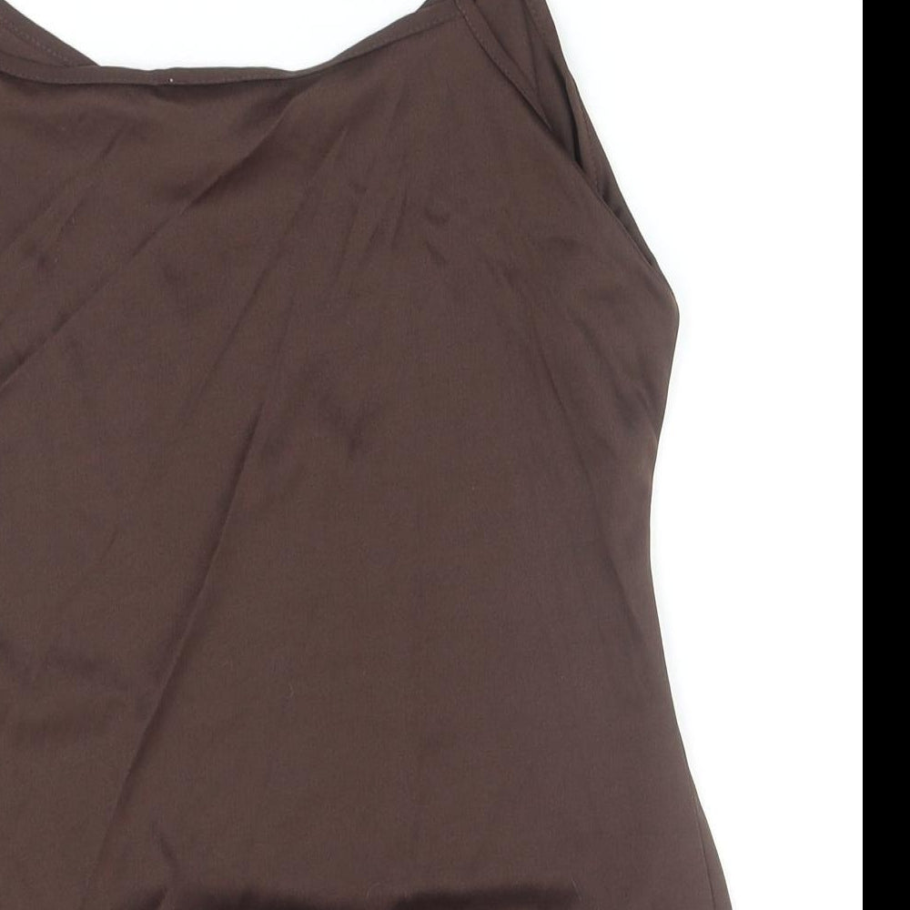 NEXT Womens Brown Polyester Camisole Tank Size 18 Round Neck