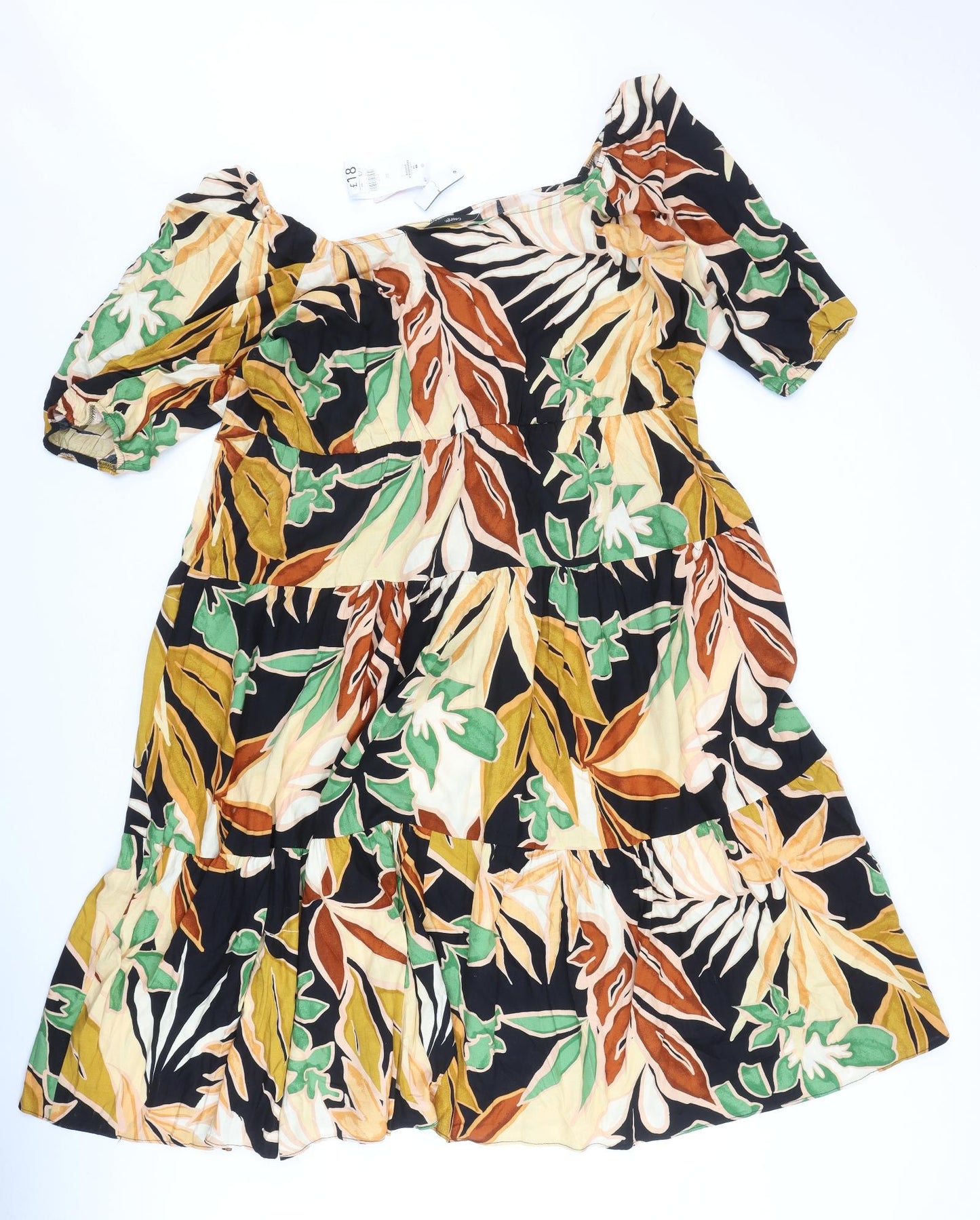 George Womens Multicoloured Floral Viscose Trapeze & Swing Size 22 Round Neck Pullover