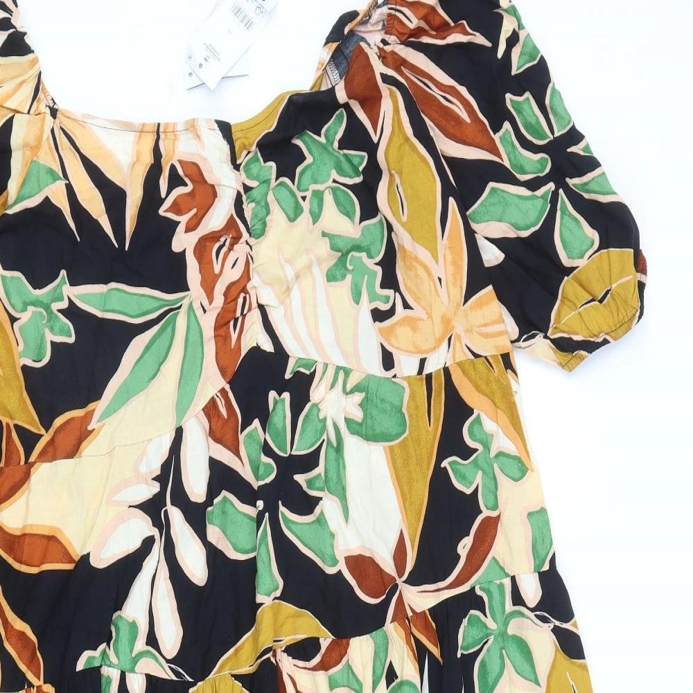 George Womens Multicoloured Floral Viscose Trapeze & Swing Size 22 Round Neck Pullover