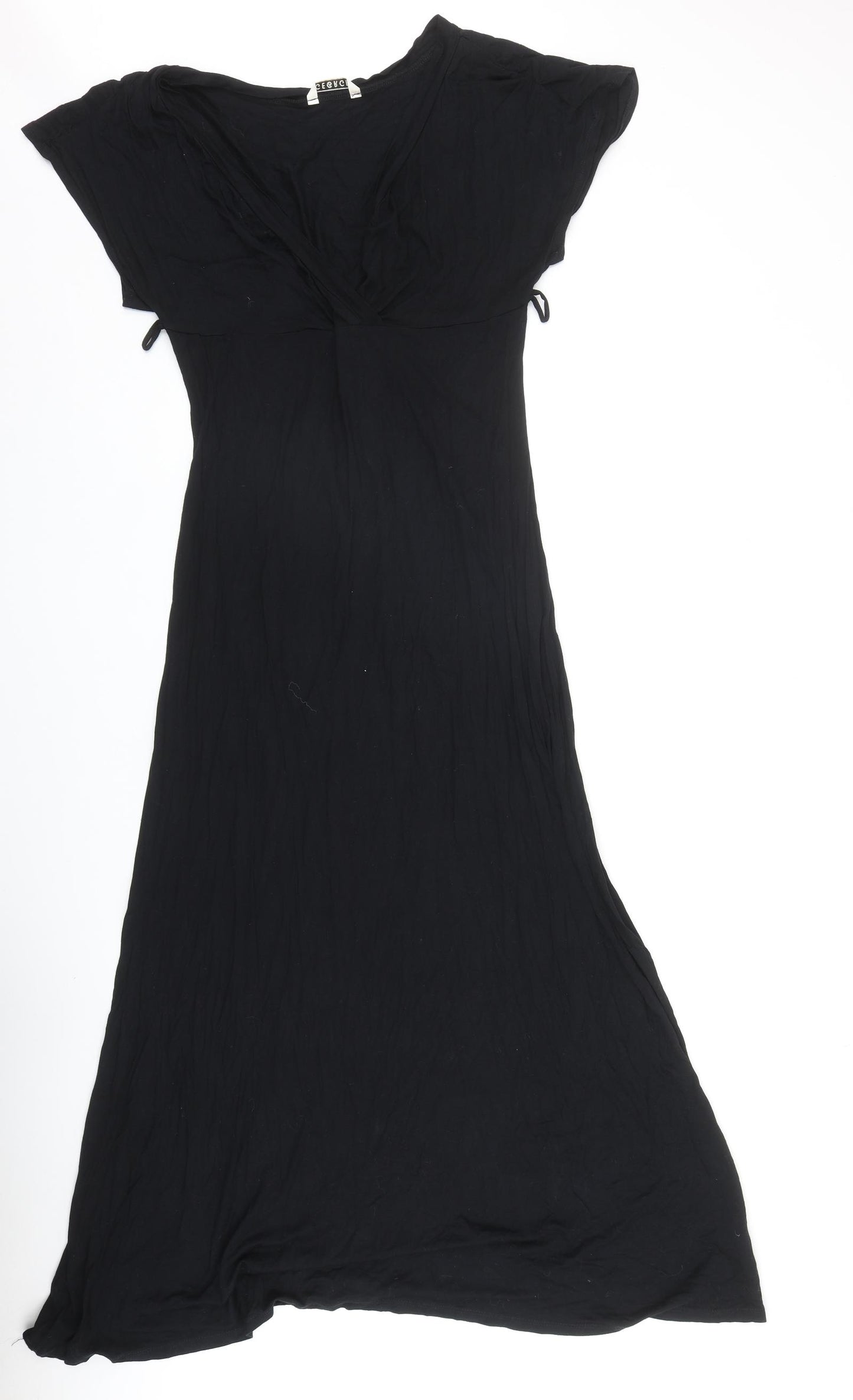 George Womens Black Viscose Trapeze & Swing Size 14 V-Neck Pullover