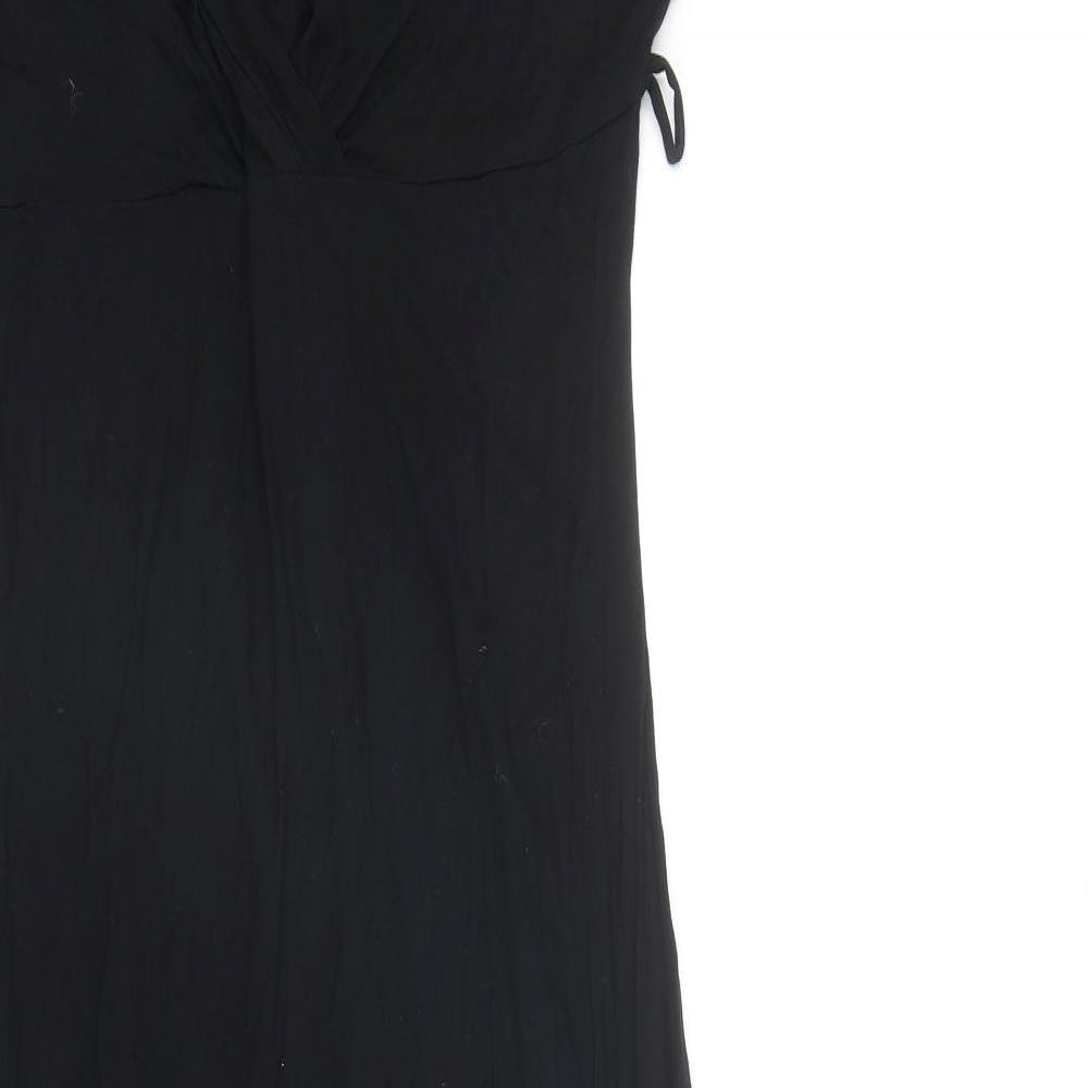 George Womens Black Viscose Trapeze & Swing Size 14 V-Neck Pullover